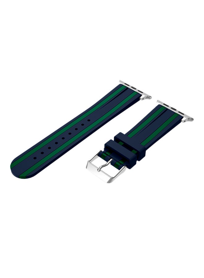 ISank Replacement Sports Band For Apple Watch Series 3/2/1 Dark Blue/Green - Image 1