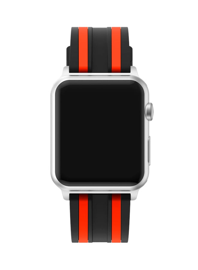 ISank - Replacement Sports Band For Apple Watch Series 3 Black/Orange - Image 1