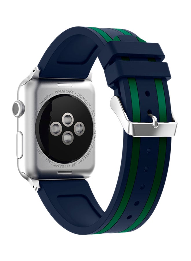 ISank Replacement Sports Band For Apple Watch Series 3/2/1 Dark Blue/Green - Image 2