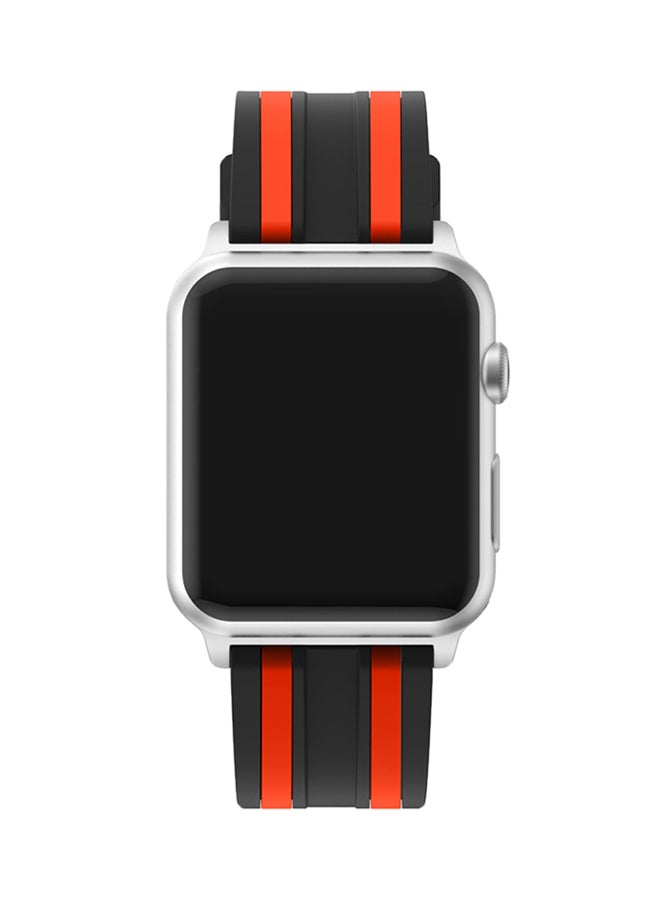 ISank Replacement Sports Band For Apple Watch Series 3/2/1 Black/Orange - Image 4
