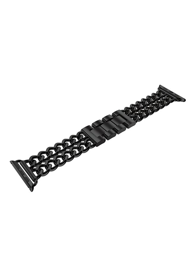 ISank Flexible Chain Replacement Strap For Apple Watch Series 3/2/1 Black - Image 1