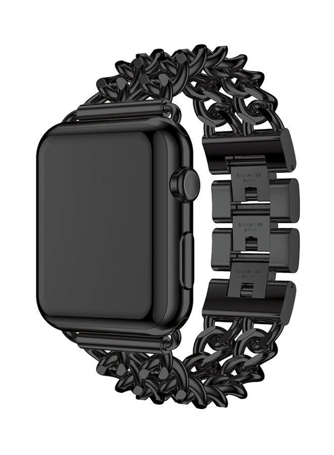 ISank Flexible Chain Replacement Strap For Apple Watch Series 3/2/1 Black - Image 3