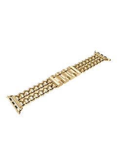 ISank Flexible Chain Replacement Strap For Apple Watch Series 3/2/1 Gold  - Image 1