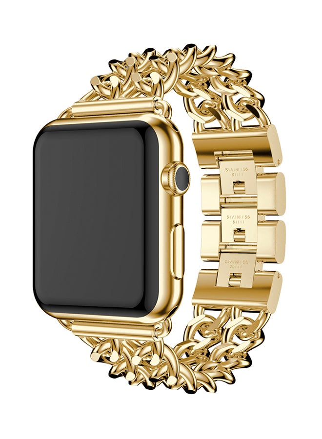ISank - Flexible Chain Replacement Strap For Apple Watch Series 3/2/1 Gold - Image 1