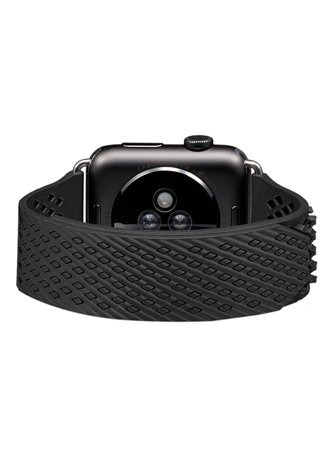 ISank - Milanese Loop Replacement Strap For Apple Watch Series 3/2/1 Black - Image 1