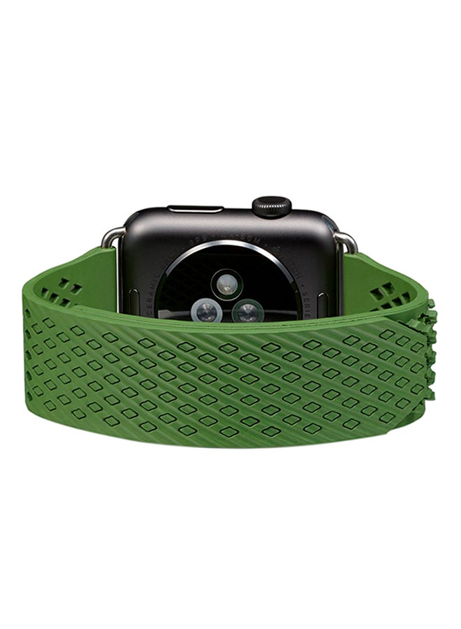 ISank - Milanese Loop Replacement Strap For Apple Watch Series 3/2/1 Green - Image 1