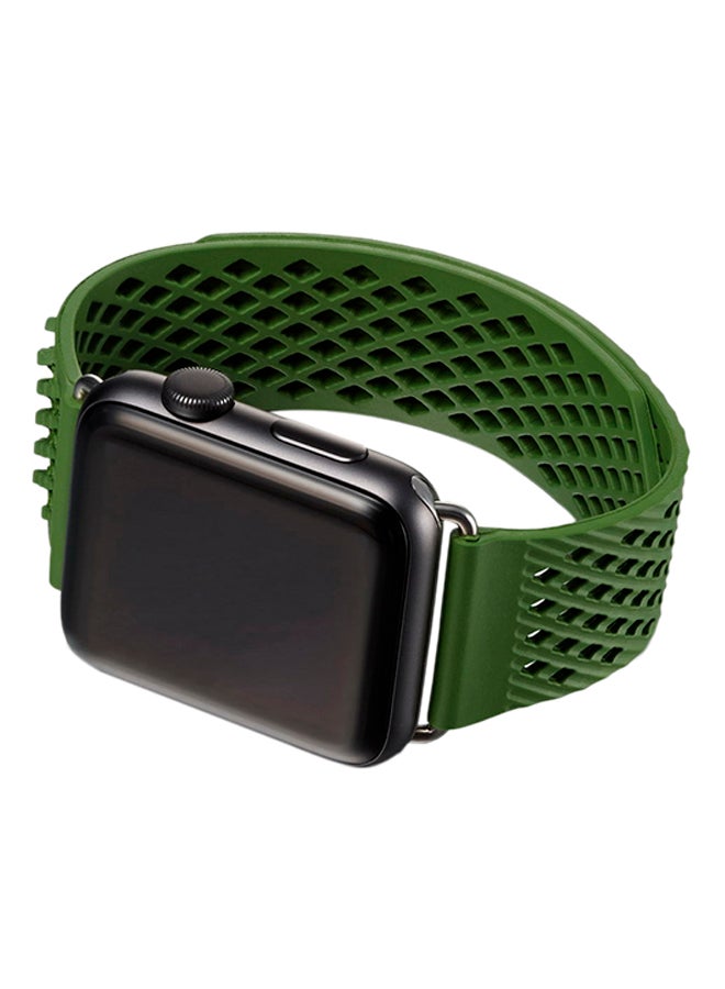 ISank - Milanese Loop Replacement Strap For Apple Watch Series 3/2/1 Green - Image 1