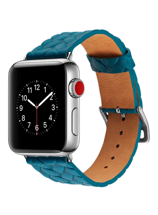 ISank - Woven Texture Replacement Band For Apple Watch Series 3/2/1 Blue - Image 1