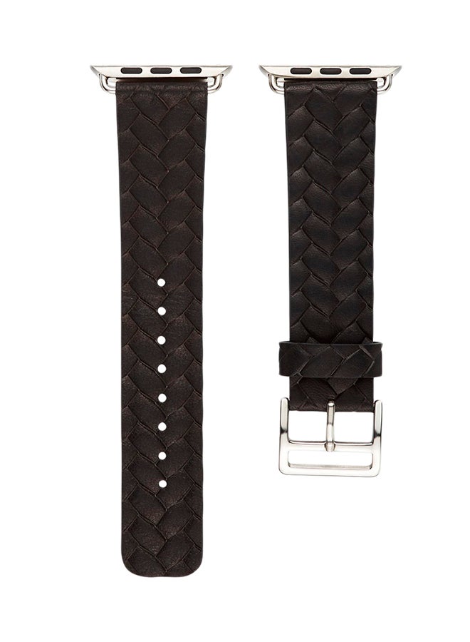 ISank Woven Texture Replacement Band For Apple Watch Series 3/2/1 Black - Image 1
