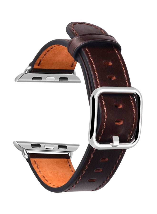 ISank Replacement Strap For Apple Watch Series 3/2/1 Deep Coffee - Image 1