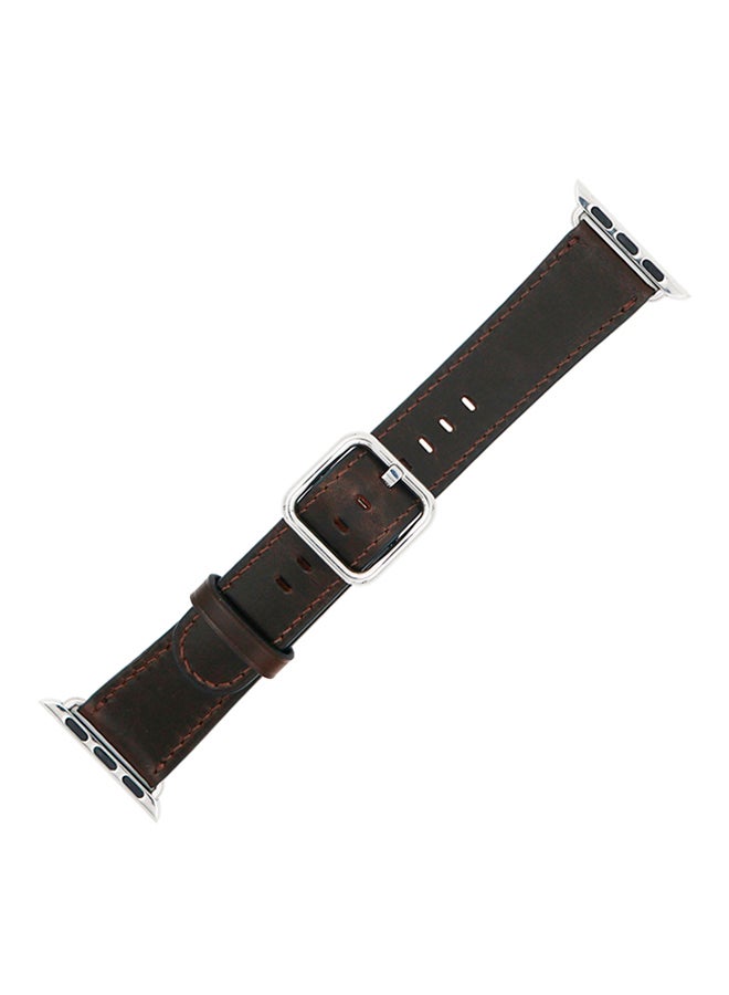 ISank Replacement Strap For Apple Watch Series 3/2/1 Deep Coffee - Image 2