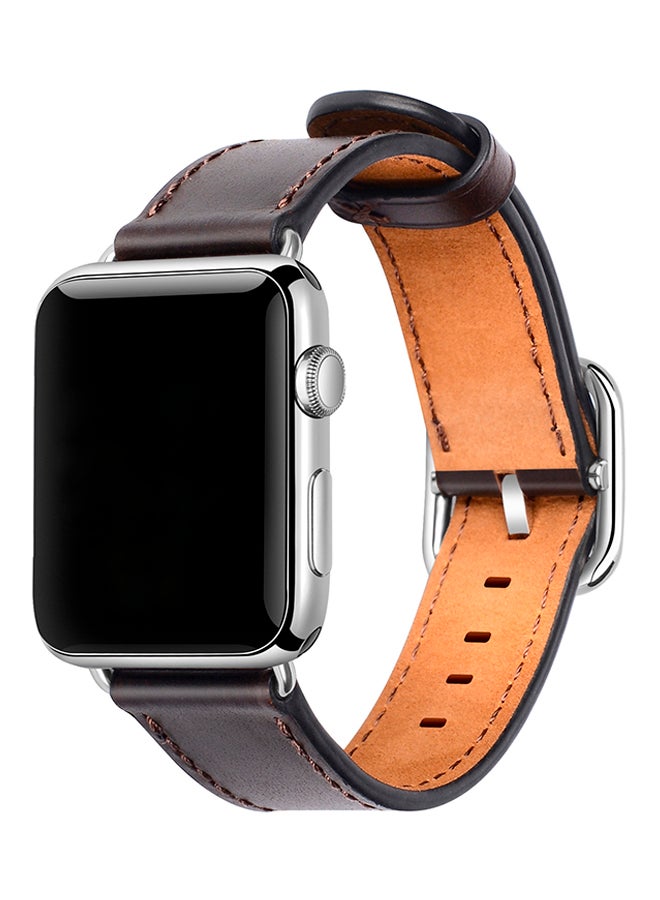 ISank Replacement Strap For Apple Watch Series 3/2/1 Deep Coffee - Image 3