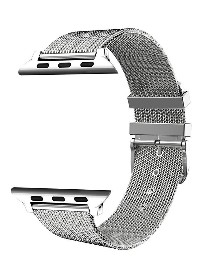 ISank - Milanese Loop Replacement Strap For Apple Watch Series 3/2/1 Silver - Image 1