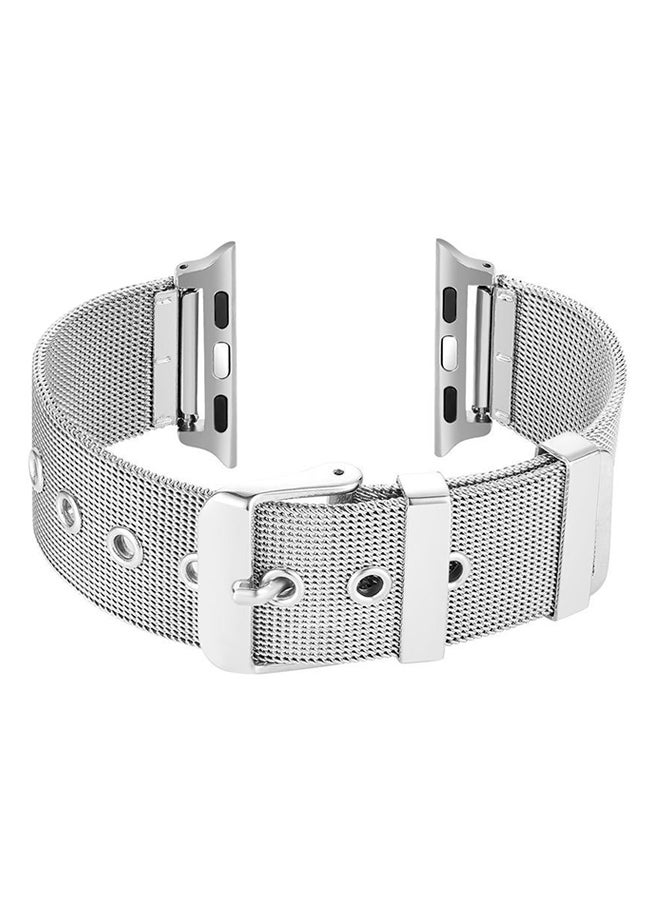 ISank - Milanese Loop Replacement Strap For Apple Watch Series 3/2/1 Silver - Image 1