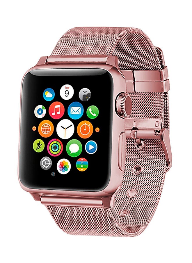 ISank Replacement Buckle Closure Strap For Apple Watch Rose Gold - Image 4