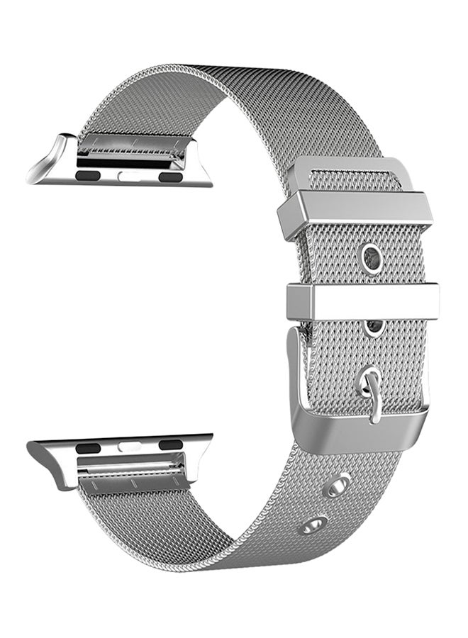 ISank Milanese Loop Replacement Strap For Apple Watch Series 3/2/1 Silver  - Image 1