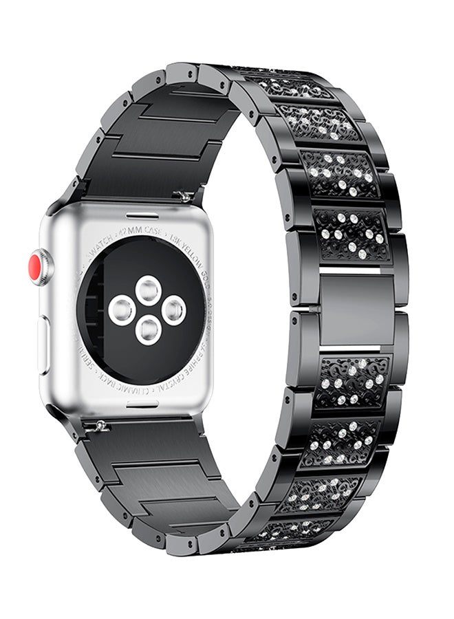 آيسانك سوار بلينج بديل لسلسلة ساعات أبل 3/2/1 أسود/شفاف - Image 3