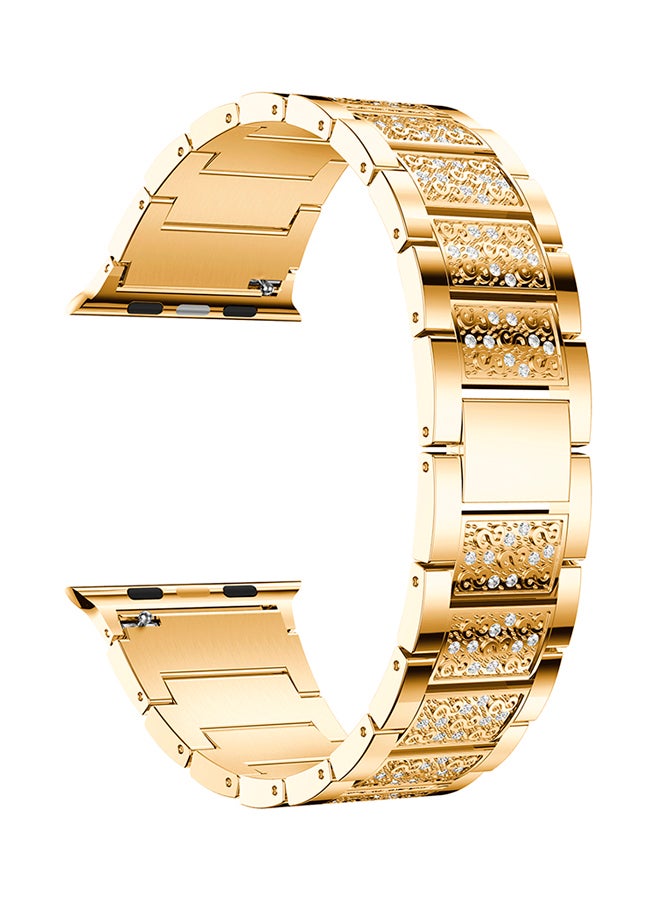 ISank Bling Replacement Strap For Apple Watch Series 3/2/1 Gold/Clear - Image 1