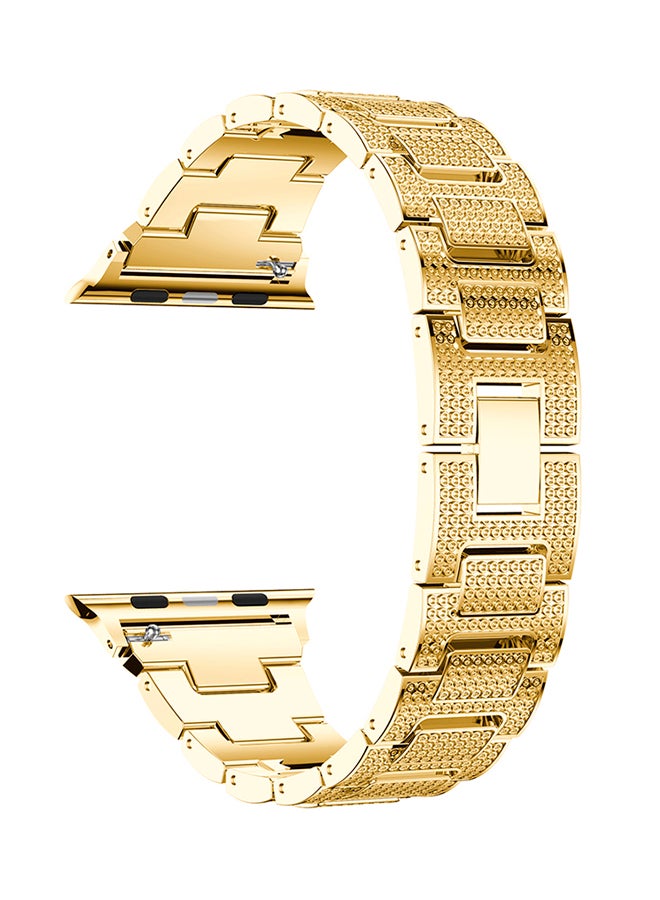 ISank Bling Crystal Jewelry Replacement Wrist Band For Apple Watch Series 3/2/1 Gold - Image 1