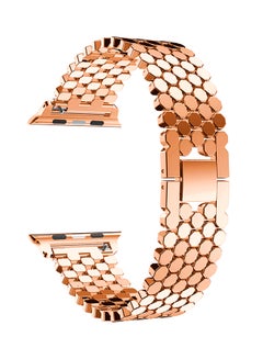 Honeycomb Style Replacement Strap For Apple Watch Series 3/2/1 Rose Gold