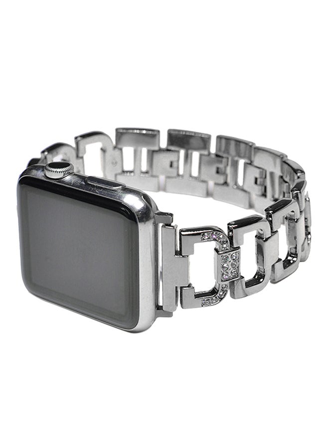 ISank Bling Replacement Sport Wristband For Apple Watch Series 3/2/1 Black/Clear - Image 4