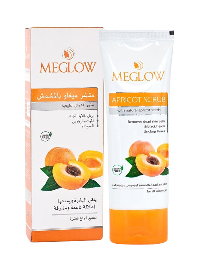 MEGLOW Apricot Scrub With Natural Apricot Seeds White 70grams - Image 2