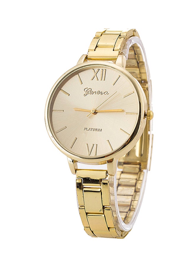 جنيفا ساعة يد بعقارب مقاومة للماء وسوار من الستانلس ستيل طراز AWNTG-01-W0031 للنساء