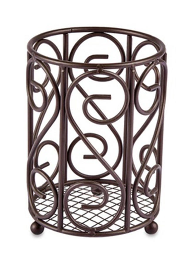 Home Basics Bronze Cutlery Holder Brown 6x4.5inch - Image 1