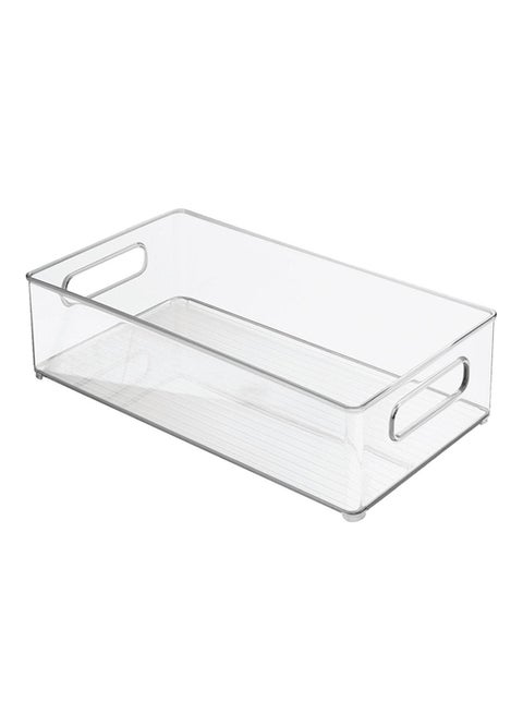 Stackable Pantry Food Storage Bins Fridge Cabinet, Kitchen Organization and Storage Fridge Organizers Clear 26x7.5x15cm
