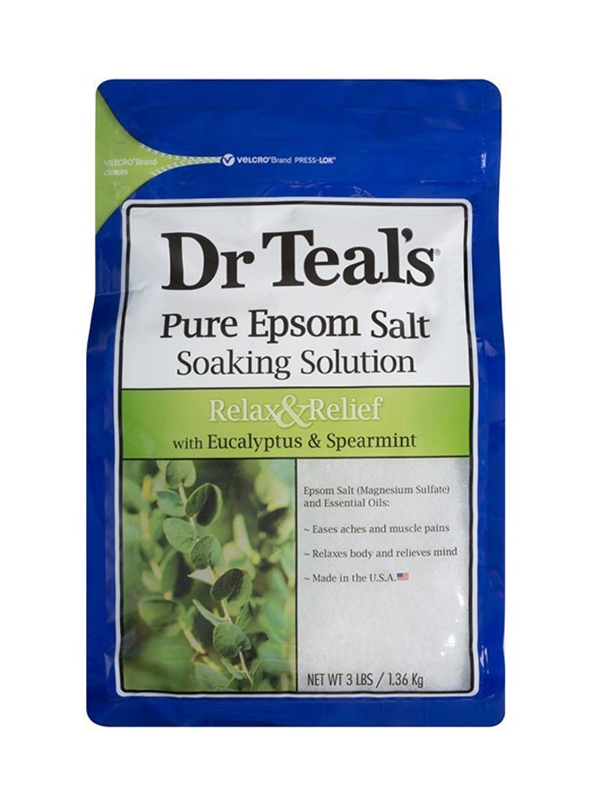 Dr Teal's - Eucalyptus And Spear Mint Pure Epsom Bath Salt 1.36kg - Image 1