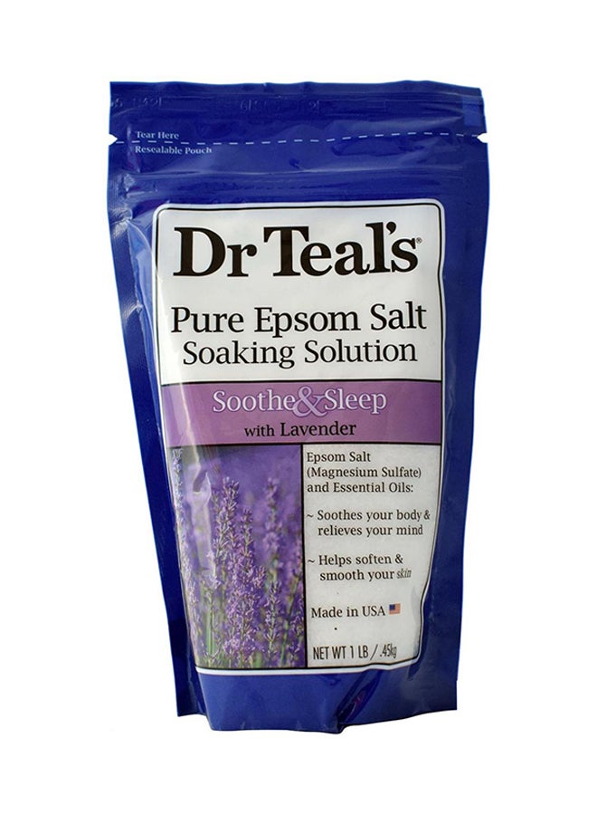 Dr Teal's - Lavender Pure Epsom Bath Salt 450grams - Image 1