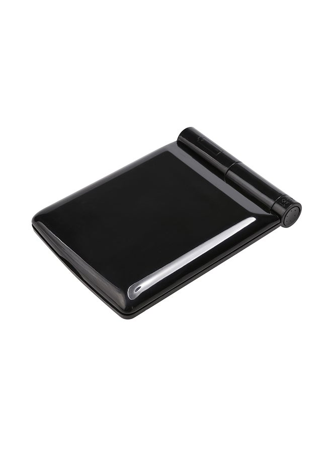 مرآة جيب محمولة قابلة للطي مع 8 لمبات LED أسود - Image 2