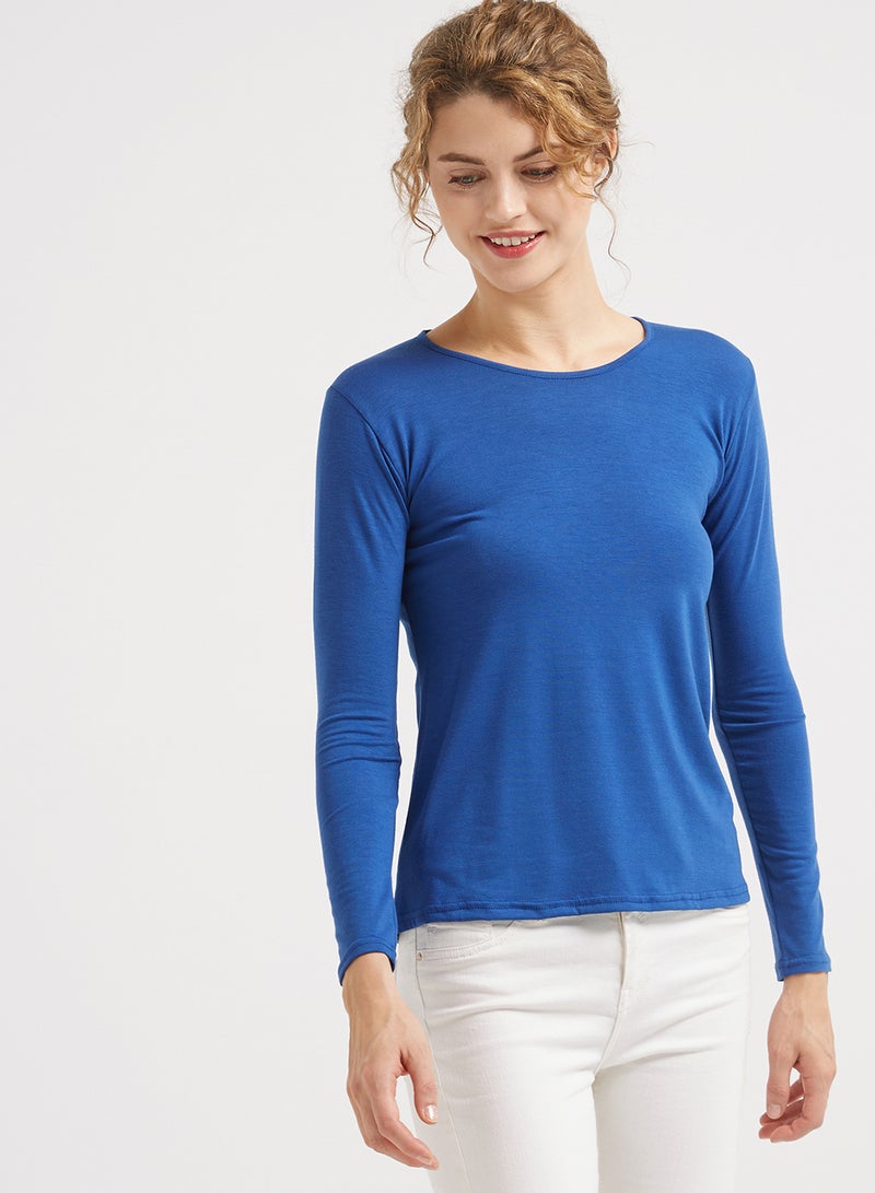Golden Apple Cotton Stretch Jersey T-shirt Lake Blue  - Image 1