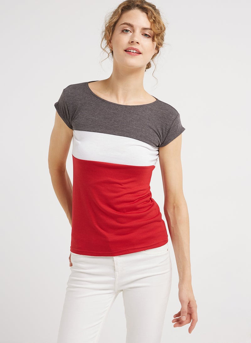 Golden Apple Horizontal Stripe Top Multicolour - Image 1