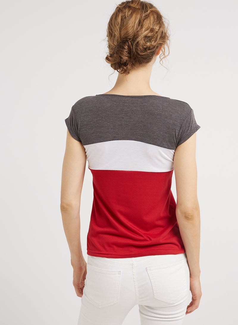 Golden Apple Horizontal Stripe Top Multicolour - Image 2