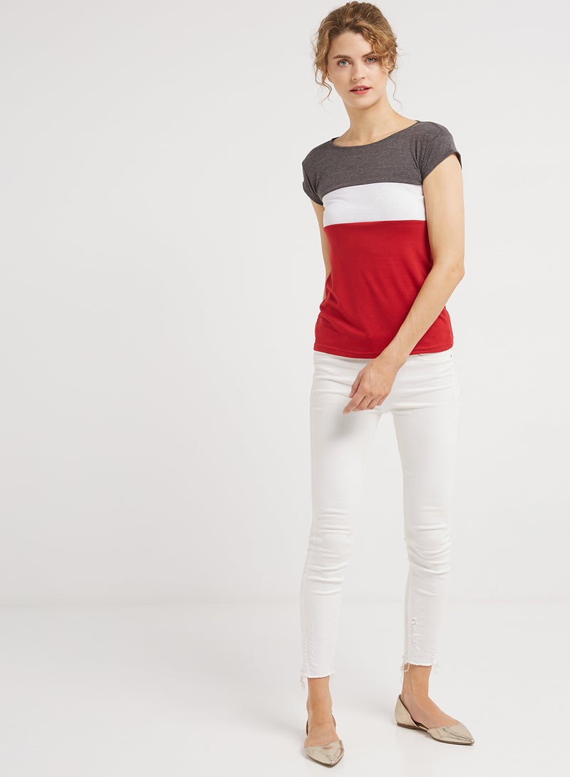 Golden Apple Horizontal Stripe Top Multicolour - Image 3