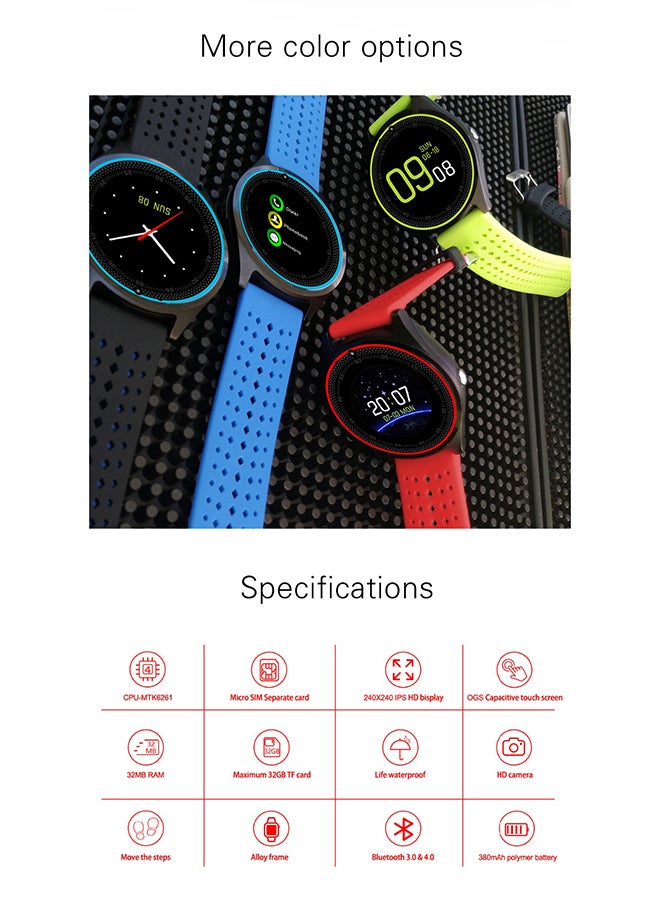 Generic - V9 Smartwatch Black/Blue - Image 1