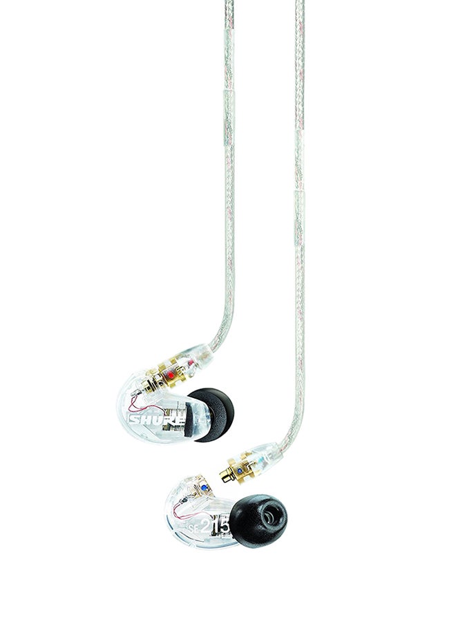 Shure - SE215 Sound Isolating Earphones With 3.5mm Cable, Remote And Mic Clear/Black - Image 1