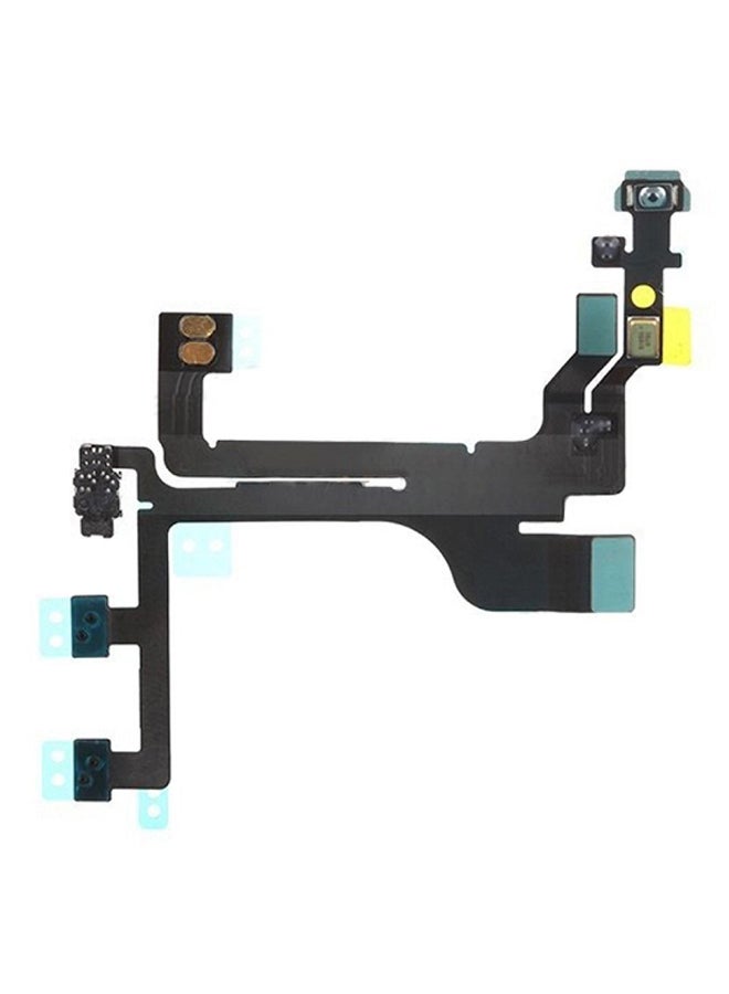 كابل فلكس بزر تشغيل / مستوى صوت لهاتف أبل آيفون 5C بلس أسود/أزرق/أصفر