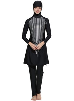 Muslim Traditional Printed Swimsuit Black