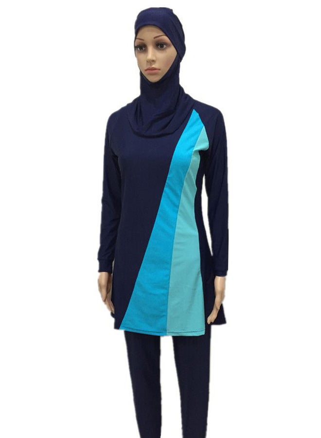 Muslim Modest Burkinis Swimsuit Blue  - Image 1