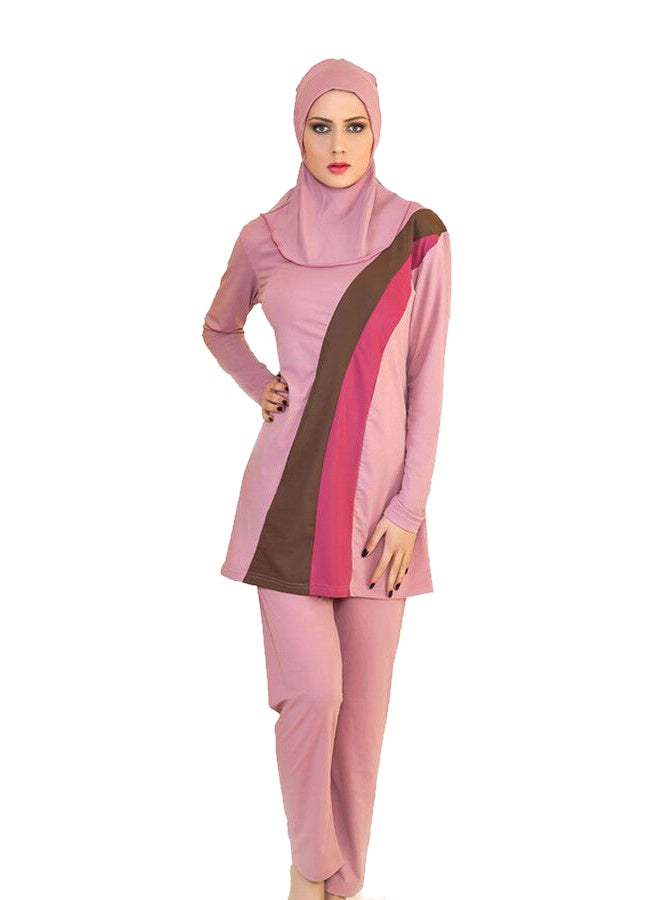 ملابس سباحة إسلامية بوركيني وردي - Image 1