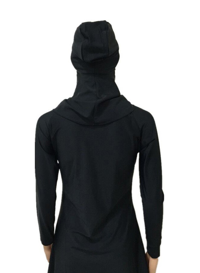 Muslim Modest Burkinis Swimsuit Black  - Image 2