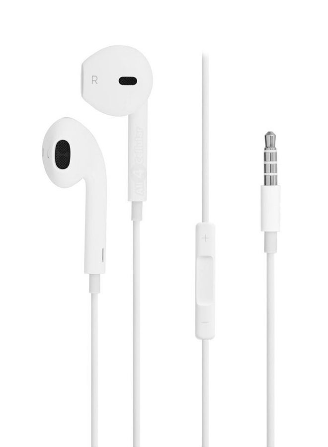 سماعة أذن داخلية مزودة بجهاز تحكم عن بعد أبيض - Image 1