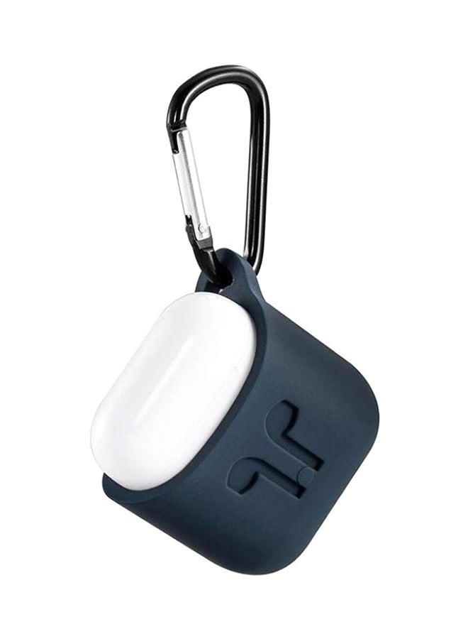 Charging Cover Hanging Pouch Case For Apple AirPods Blue - Image 1
