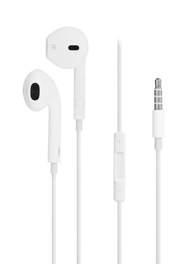 In-Ear Earphones With Remote Mic White - Image 1