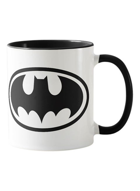 Printed Batman Mug White & Black