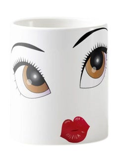 Printed Eyes & Lips Mug White - v1528106703/N15032491A_1