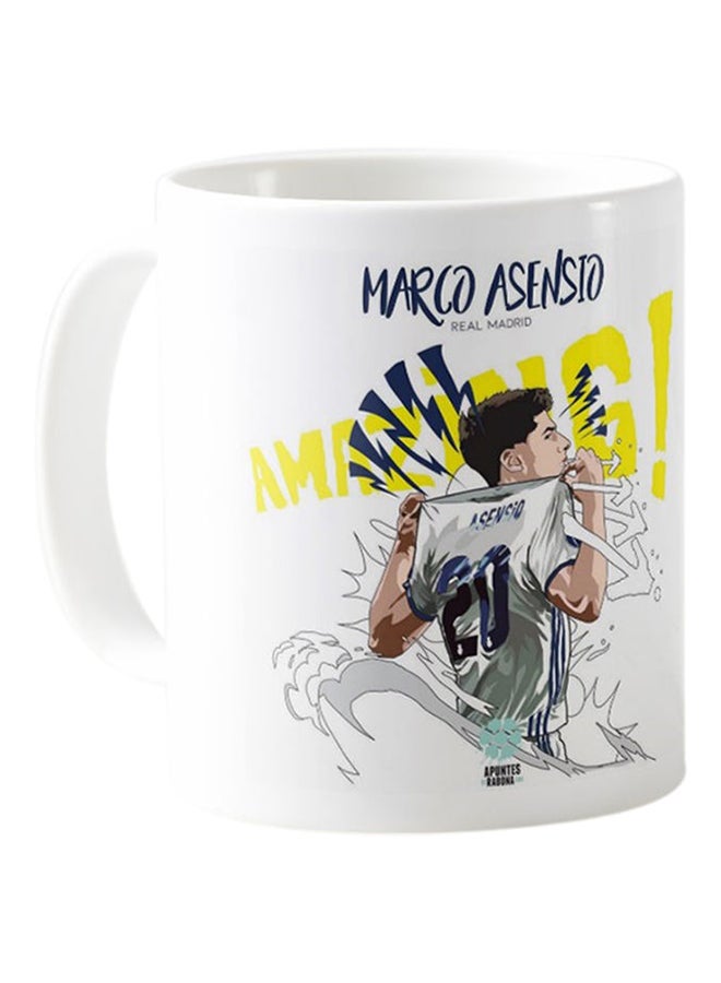 One Piece Printed Marco Asensio Mug White