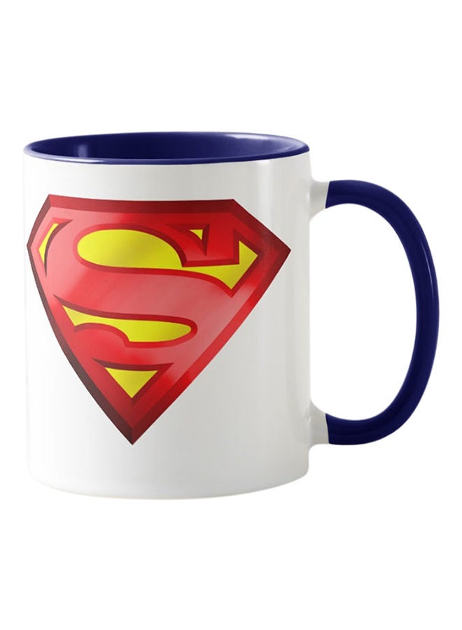 One Piece Superman Design Mug White & Blue